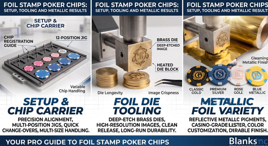 Foil Stamp Poker Chips Setup, Tooling and Metallic Results