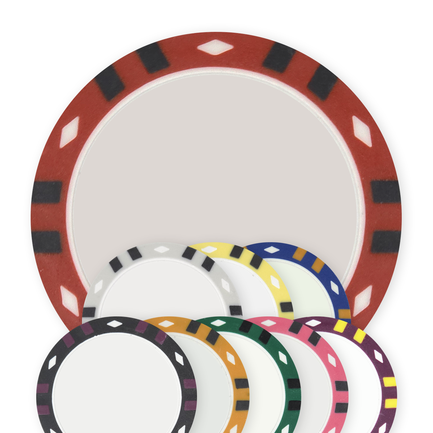 POKER CHIPS: 12-Stripe