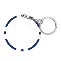 8-Stripe Blank Poker Chip Keyring (11.5g) – Insert Ready - Blue