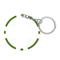 8-Stripe Blank Poker Chip Keyring (11.5g) – Insert Ready - Green