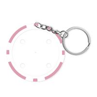 8-Stripe Blank Poker Chip Keyring (11.5g) – Insert Ready - Pink