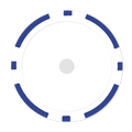 Magnetic 8-Stripe Blank Poker Chips (11.5g) – Insert Ready - Blue