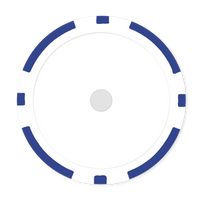 Magnetic 8-Stripe Blank Poker Chips (11.5g) – Insert Ready - Blue