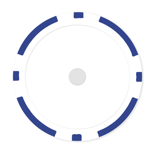 Blue 8-Stripe 11 .5 gram clay composite magnetic poker chip  - Insert ready