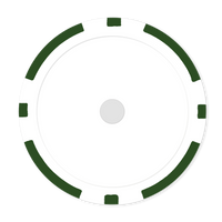 Magnetic 8-Stripe Blank Poker Chips (11.5g) – Insert Ready - Green