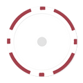 Magnetic 8-Stripe Blank Poker Chips (11.5g) – Insert Ready - Red