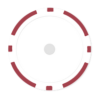 Magnetic 8-Stripe Blank Poker Chips (11.5g) – Insert Ready - Red