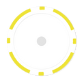 Magnetic 8-Stripe Blank Poker Chips (11.5g) – Insert Ready - Yellow
