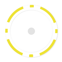 Magnetic 8-Stripe Blank Poker Chips (11.5g) – Insert Ready - Yellow