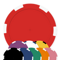 6-Stripe Insert-Ready Blank Poker Chips Sample Pack – 11.5g – Recessed Center