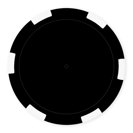 Black 11 .5 gram clay composite 6-stripe poker chip - Insert ready