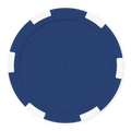 6-Stripe Insert-Ready Blank Poker Chips – 11.5g – Recessed Center – Blue