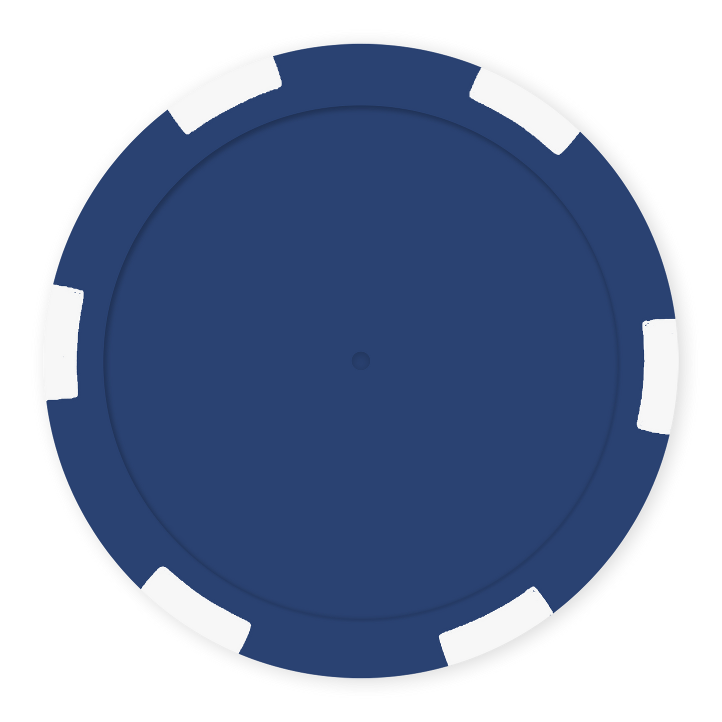 Blue 11 .5 gram clay composite 6-stripe poker chip - Insert ready