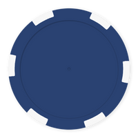 6-Stripe Insert-Ready Blank Poker Chips – 11.5g – Recessed Center – Blue