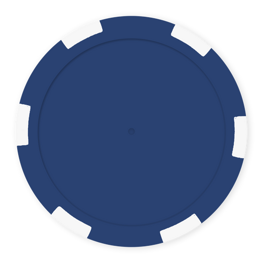 Blue 11 .5 gram clay composite 6-stripe poker chip - Insert ready