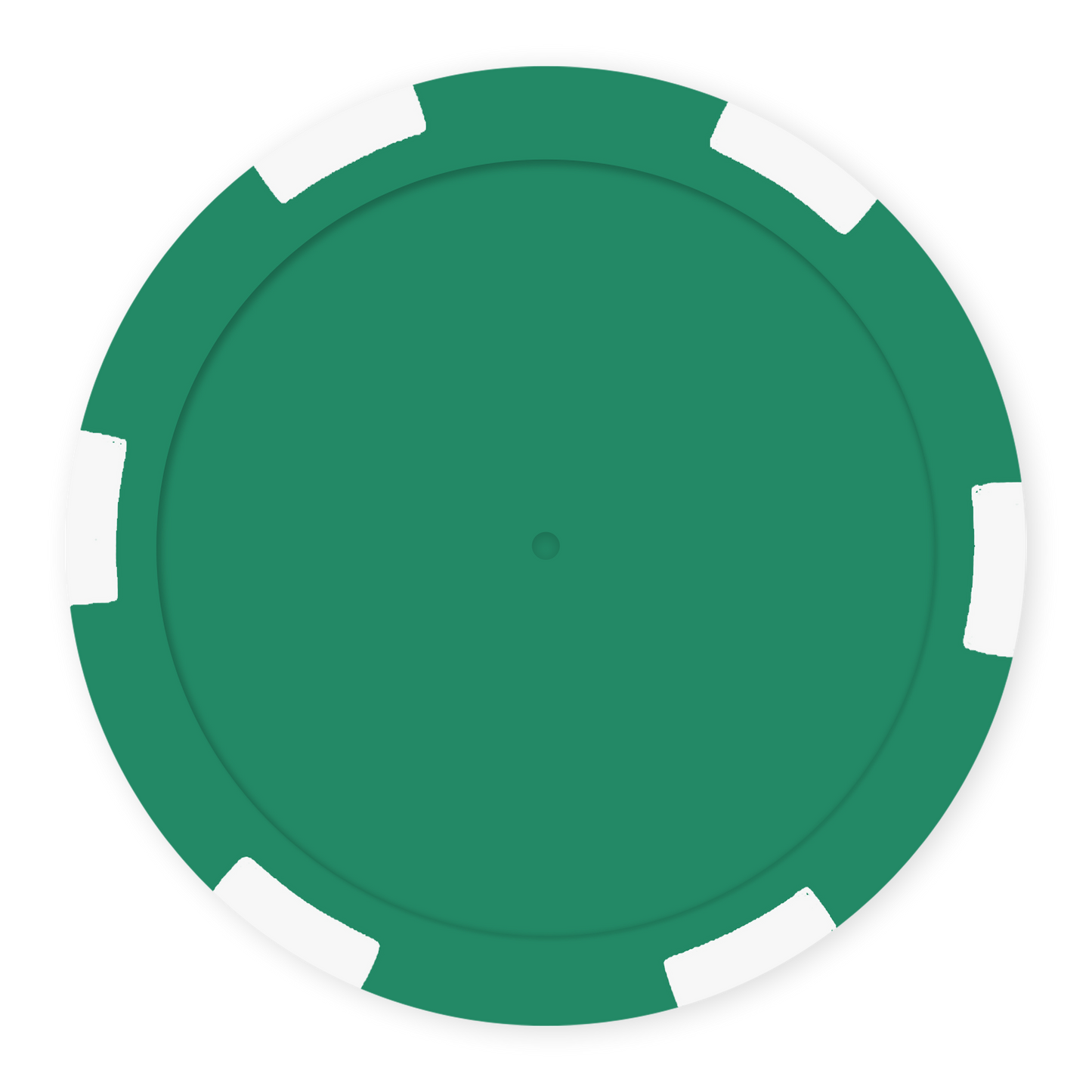 Green 11 .5 gram clay composite 6-stripe poker chip - Insert ready