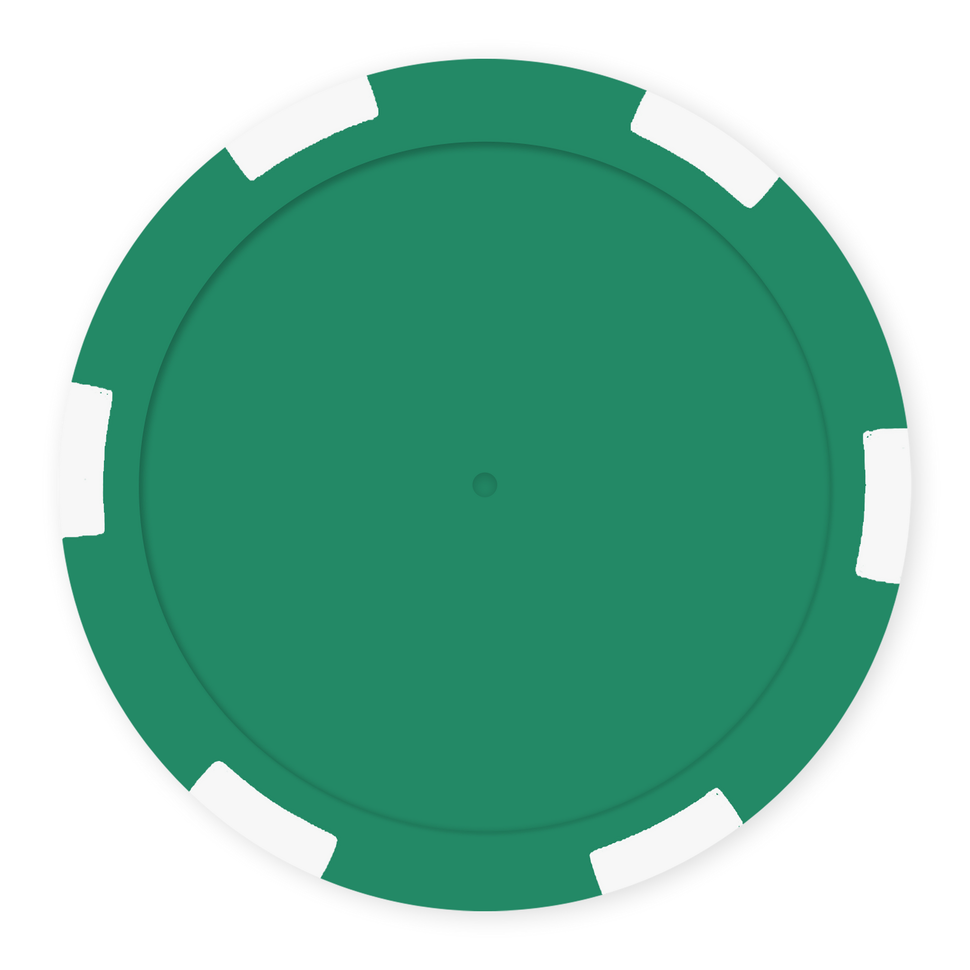 Green 11 .5 gram clay composite 6-stripe poker chip - Insert ready