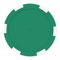 6-Stripe Insert-Ready Blank Poker Chips – 11.5g – Recessed Center – Green