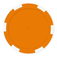 6-Stripe Insert-Ready Blank Poker Chips – 11.5g – Recessed Center – Orange