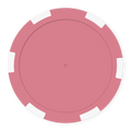 6-Stripe Insert-Ready Blank Poker Chips – 11.5g – Recessed Center – Pink