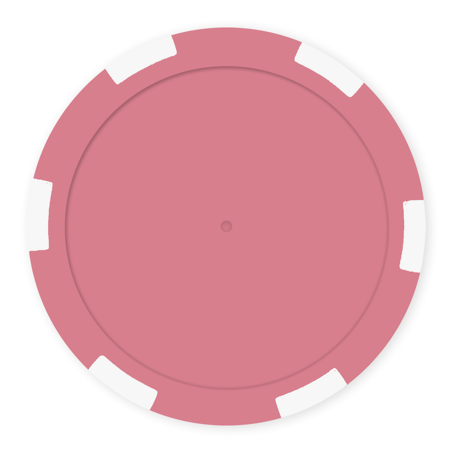 Pink 11 .5 gram clay composite 6-stripe poker chip - Insert ready
