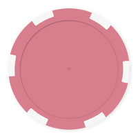 6-Stripe Insert-Ready Blank Poker Chips – 11.5g – Recessed Center – Pink
