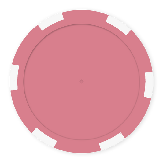 Pink 11 .5 gram clay composite 6-stripe poker chip - Insert ready