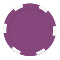 6-Stripe Insert-Ready Blank Poker Chips – 11.5g – Recessed Center – Purple