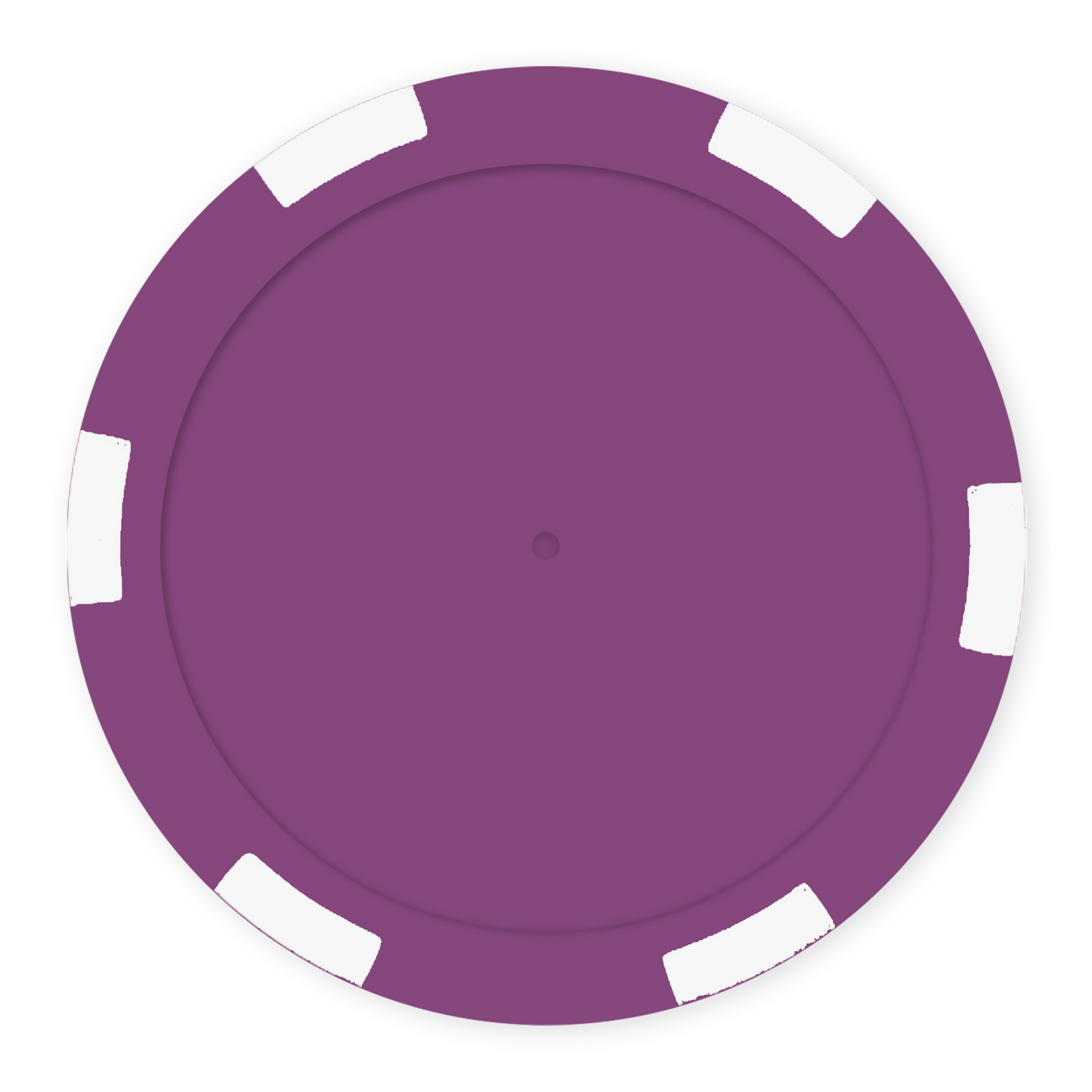 Purple 11 .5 gram clay composite 6-stripe poker chip - Insert ready