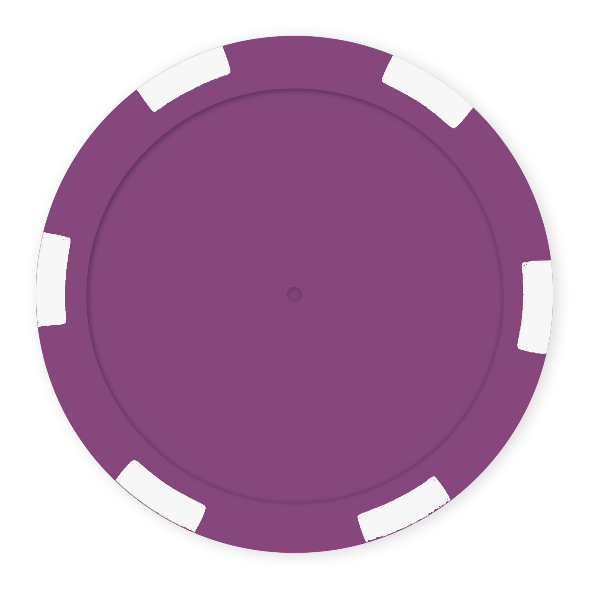 Purple 11 .5 gram clay composite 6-stripe poker chip - Insert ready