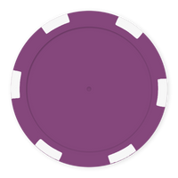 6-Stripe Insert-Ready Blank Poker Chips – 11.5g – Recessed Center – Purple