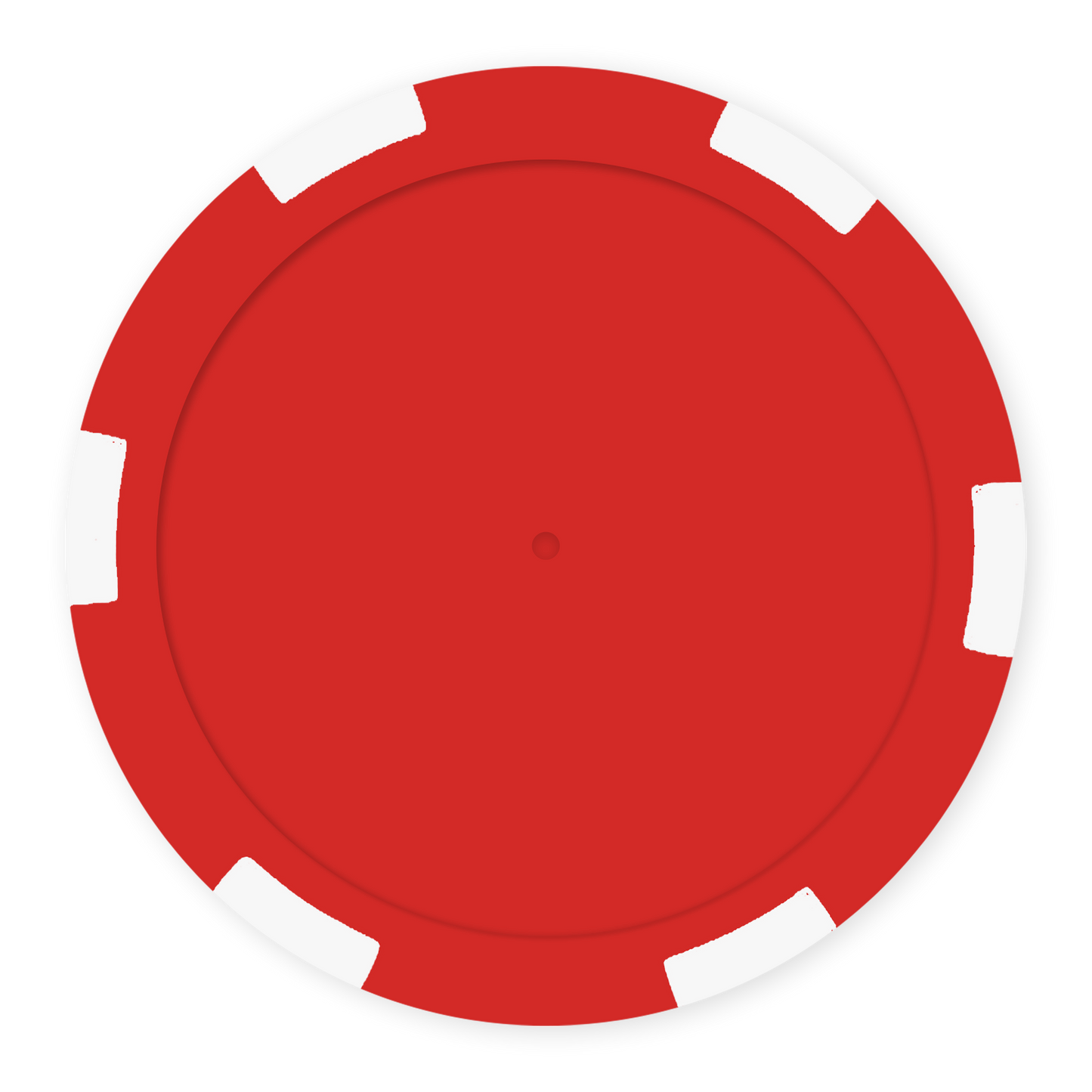 Red 11 .5 gram clay composite 6-stripe poker chip - Insert ready