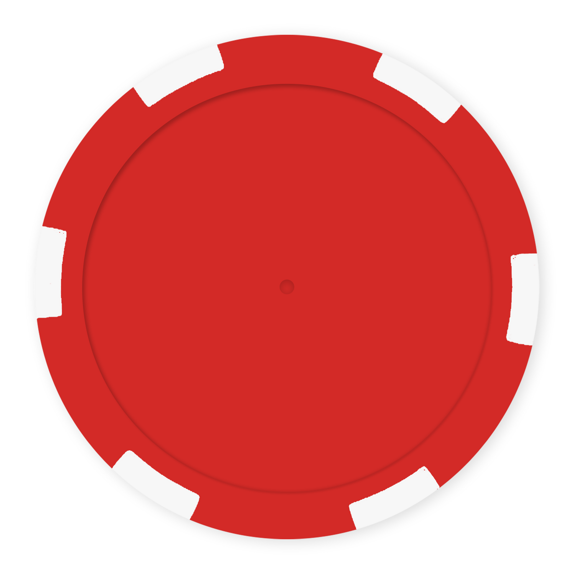 Red 11 .5 gram clay composite 6-stripe poker chip - Insert ready