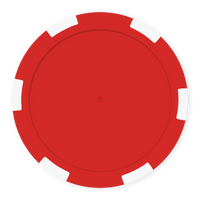 6-Stripe Insert-Ready Blank Poker Chips – 11.5g – Recessed Center – Red