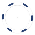 6-Stripe Insert-Ready Blank Poker Chips – 11.5g – Recessed Center – White