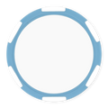Multi-Stripe Blank Poker Chips – 11.5g – UV Print & Foil-Stamp Ready – Baby Blue