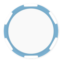 Multi-Stripe Blank Poker Chips – 11.5g – UV Print & Foil-Stamp Ready – Baby Blue