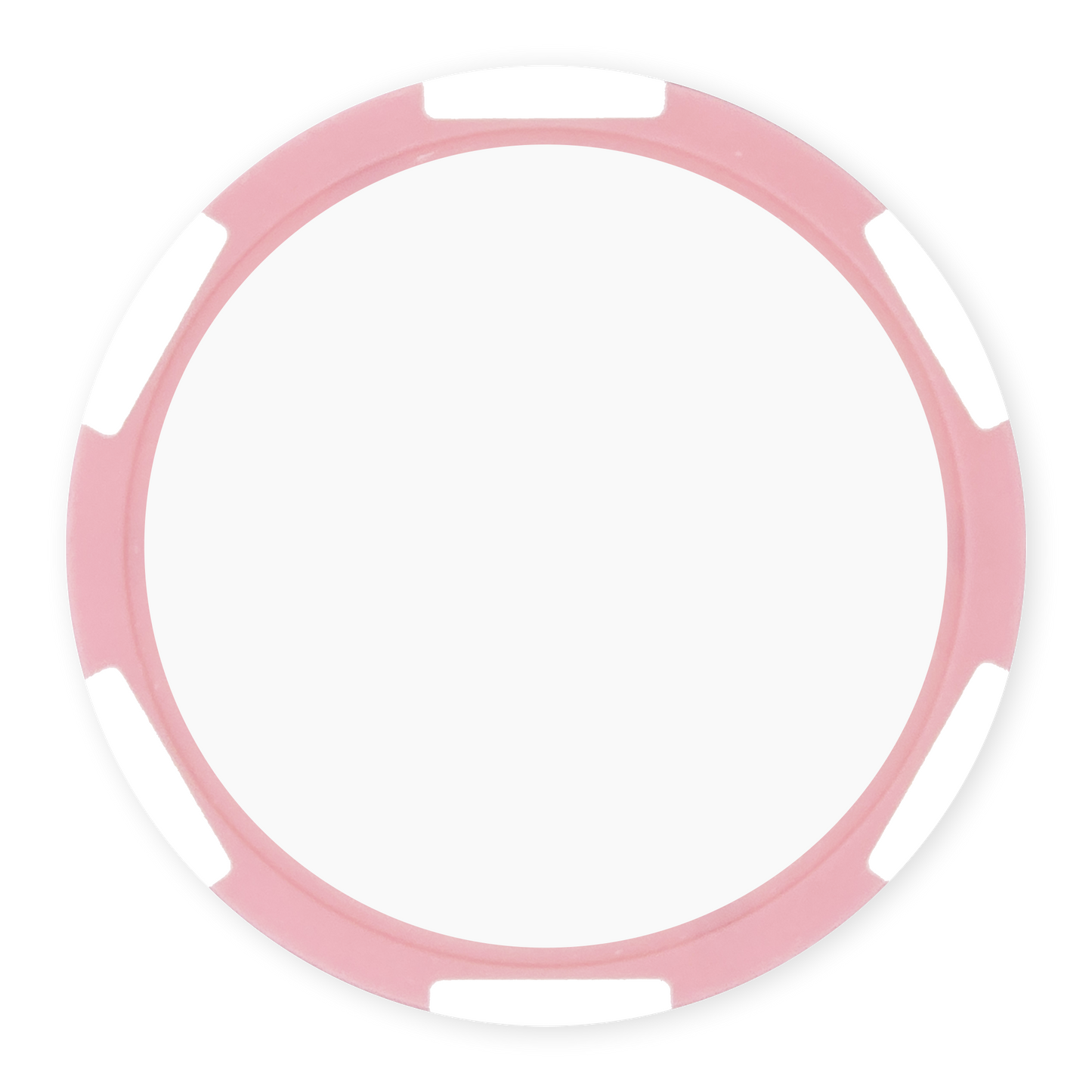 Pink 11 gram clay composite poker chip with six stripes, UV direct print ready
