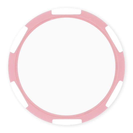 Pink 11 gram clay composite poker chip with six stripes, UV direct print ready
