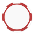 Multi-Stripe Blank Poker Chips – 11.5g – UV Print & Foil-Stamp Ready – Red