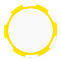 Multi-Stripe Blank Poker Chips – 11.5g – UV Print & Foil-Stamp Ready – Yellow