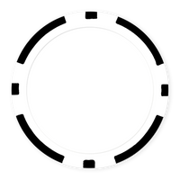 8-Stripe Blank Poker Chips (11.5g) – Insert Ready + UV Direct Print Ready - Black