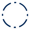 8-Stripe Blank Poker Chips (11.5g) – Insert Ready + UV Direct Print Ready - Blue