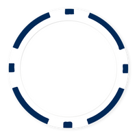 8-Stripe Blank Poker Chips (11.5g) – Insert Ready + UV Direct Print Ready - Blue