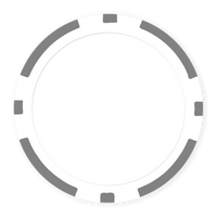 8-Stripe Blank Poker Chips (11.5g) – Insert Ready + UV Direct Print Ready - Gray