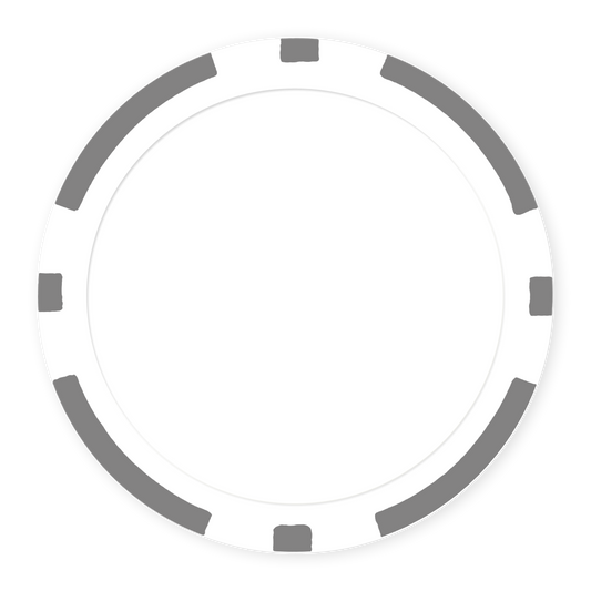 Gray 8-Stripe 11 .5 gram clay composite poker chip , UV direct print & insert ready