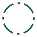 8-Stripe Blank Poker Chips (11.5g) – Insert Ready + UV Direct Print Ready - Green