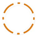 8-Stripe Blank Poker Chips (11.5g) – Insert Ready + UV Direct Print Ready - Orange