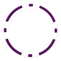 8-Stripe Blank Poker Chips (11.5g) – Insert Ready + UV Direct Print Ready - Purple