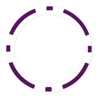8-Stripe Blank Poker Chips (11.5g) – Insert Ready + UV Direct Print Ready - Purple